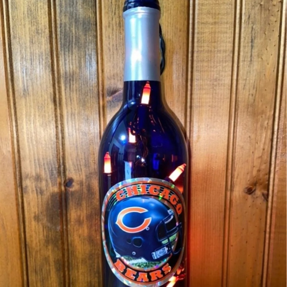 Chicago bears sports lighted bottle
